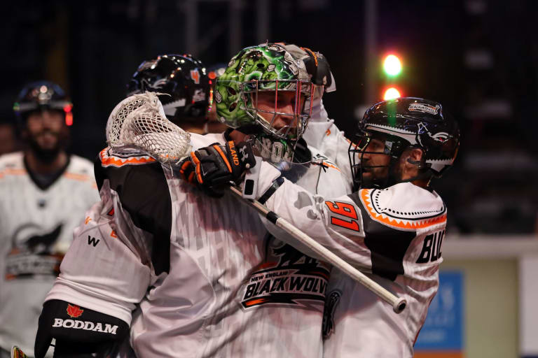 New England Black Wolves NEBW vs GA Swarm Photo Jeff Melnik NLL 2018 week 4