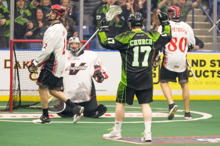 Vancouver Stealth Saskatchewan Rush media poll Photo: Josh Schaefer / Saskatchewan Rush