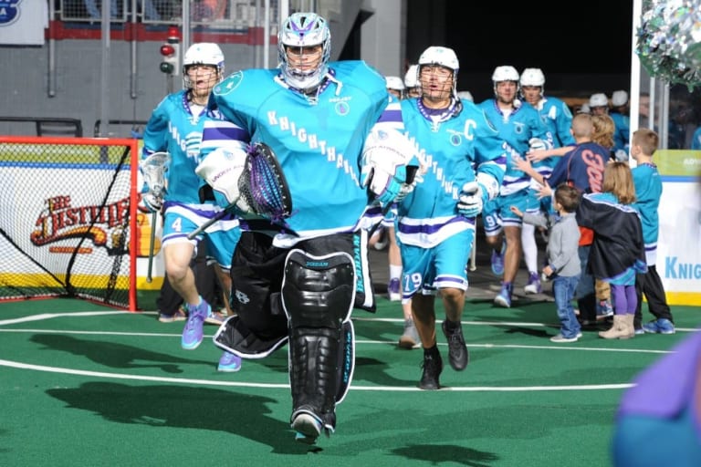 Angus Goodleaf Rochester Knighthawks NLL box lacrosse goalie Photo: Micheline V