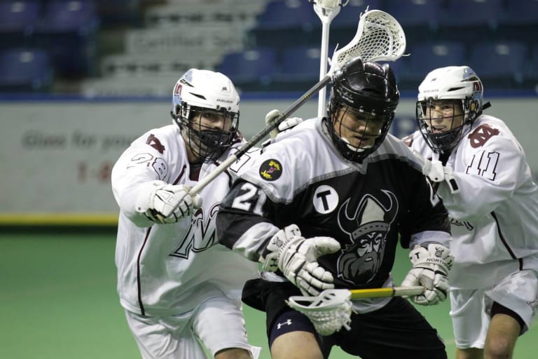 Orangeville Northmen vs Calgary Mountaineers Jr A box lacrosse Minto Cup 2016 Photo: Canadian Lacrosse Association