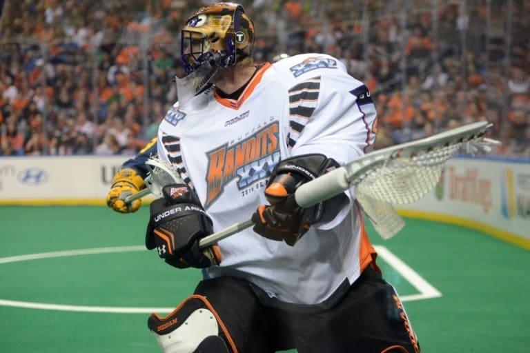 goalie Anthony Cosmo Buffalo Bandits Georgia Swarm NLL 2016 Photo: Micheline V