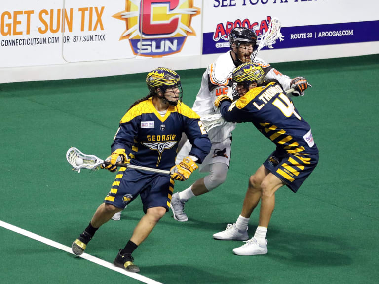 New England Black Wolves NEBW vs GA Swarm Photo Jeff Melnik NLL 2018