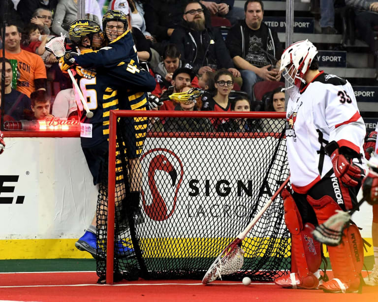 Georgia Swarm Calgary Roughnecks NLL 2018 Photo: Candice Ward