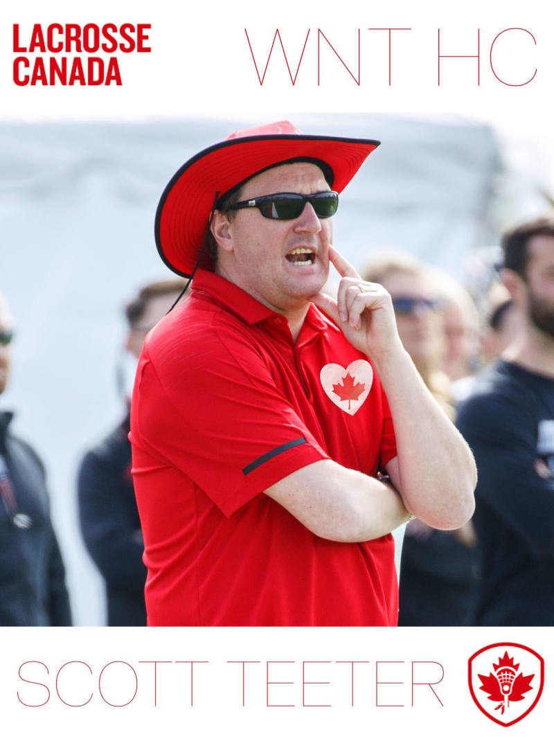 Scott Teeter Lacrosse Canada women's field team