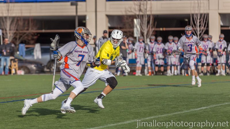2017 MCLA Boise State vs Oregon lacrosse Photo: Jim Allen Photography