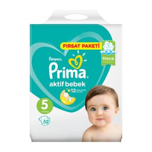 Prima Aktif Bebek Bezi Fırsat Paket 52'li 5 Beden