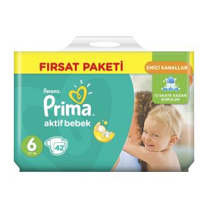 Prima Aktif Bebek Bezi Fırsat Paket 42li 6 Beden