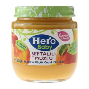 Hero Baby Şeftali Muzlu Kavanoz Maması 125 gr