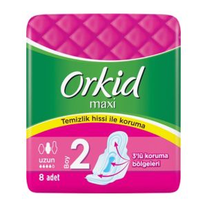 Orkid Maxi Kanatlı Uzun 8'li