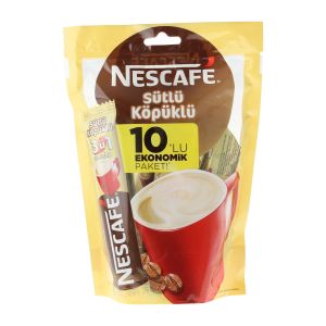 Nescafe 3 ü 1 Arada Sütlü Köpüklü 10'lu