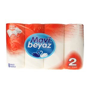 Mavibeyaz Havlu 8'li