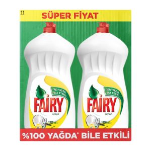Fairy Bulaşık Deterjanı Aile Paketi Limon 2x1350 ml