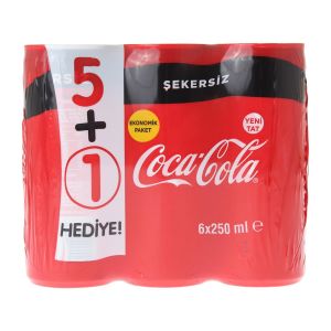 Coca Cola Şekersiz 6X250 ml