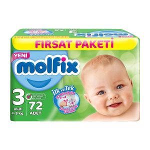 Molfix Fırsat Paket Mıdı 72'li 3 Beden