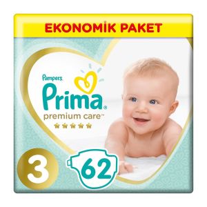 Prima Premium Care Bebek Bezi Midi 62'li 3 Beden