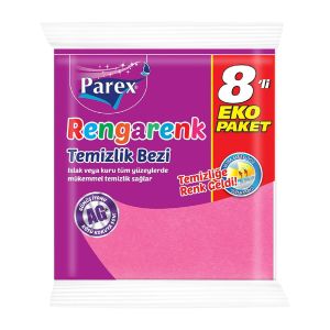 Parex Rengarenk Temizlik Bezi 8'li