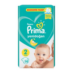 Prima Aktif Bebek Bezi Mini Eko 58li  2 Beden