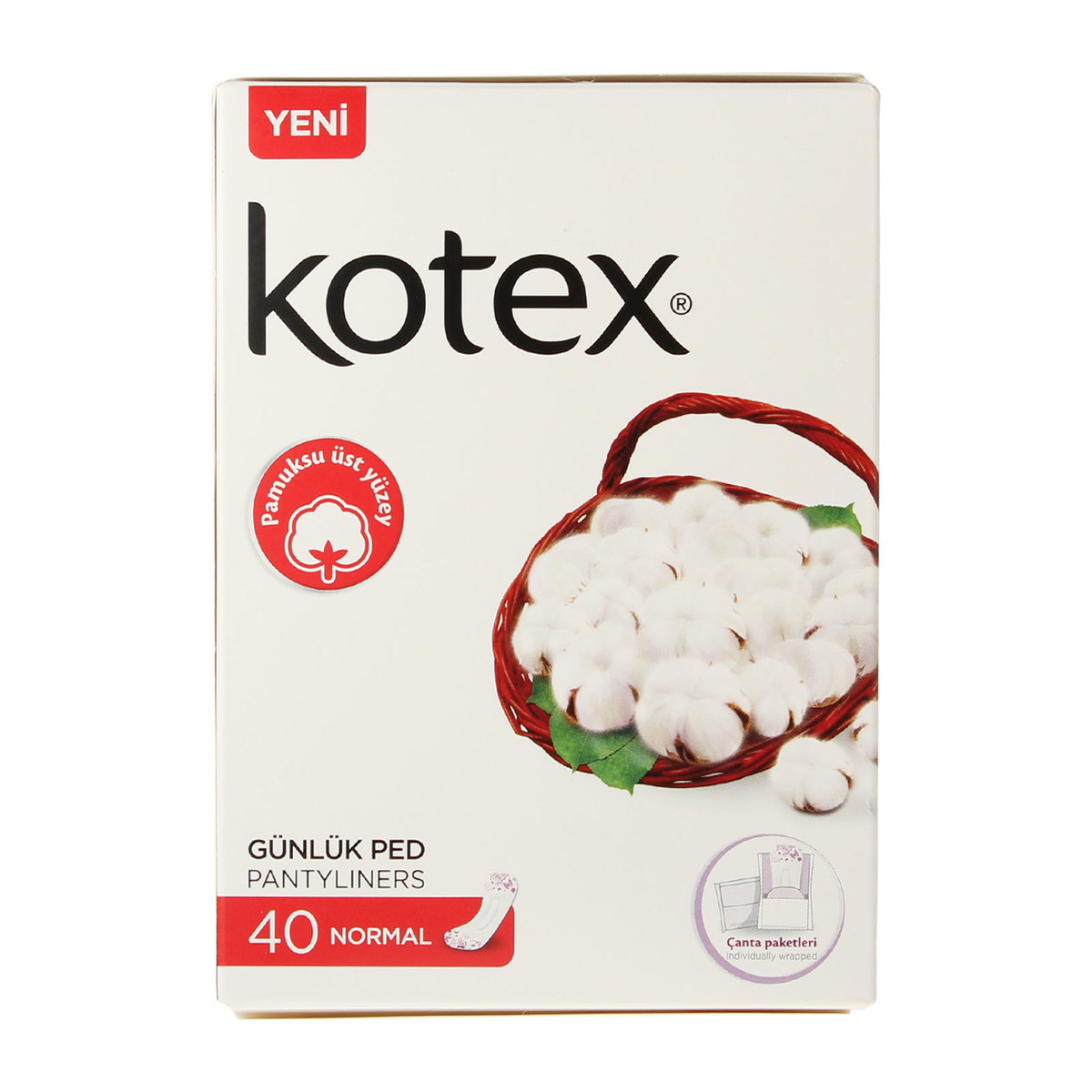 Kotex Günlük Ped Normal 40'lı