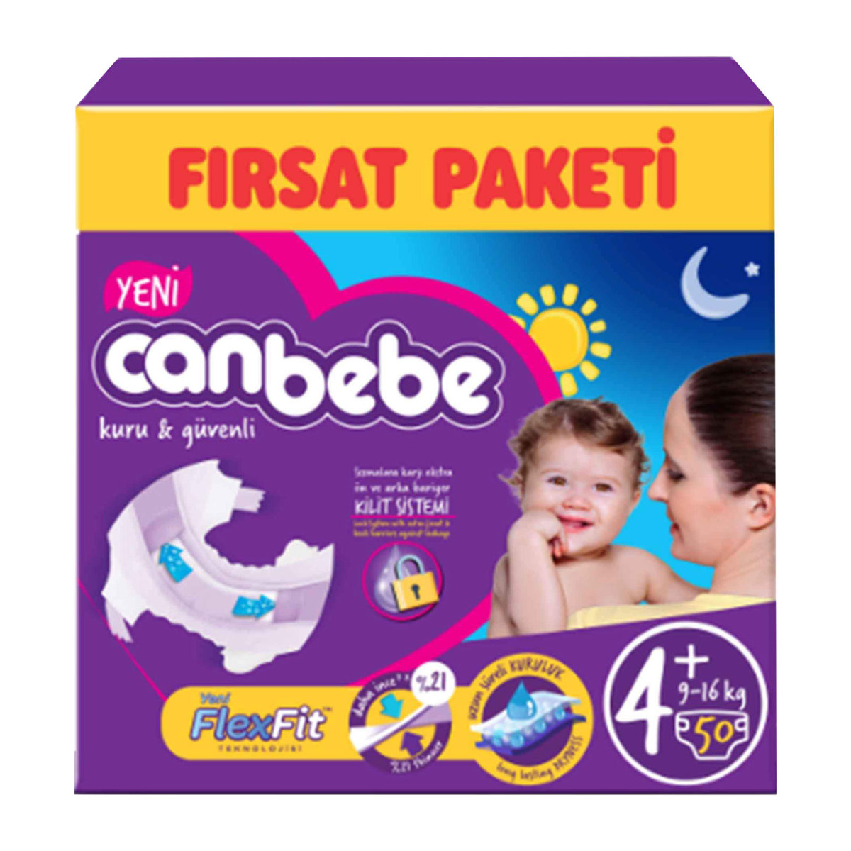 Canbebe Aylık Paket Maxi Plus 50'li 4+ Beden