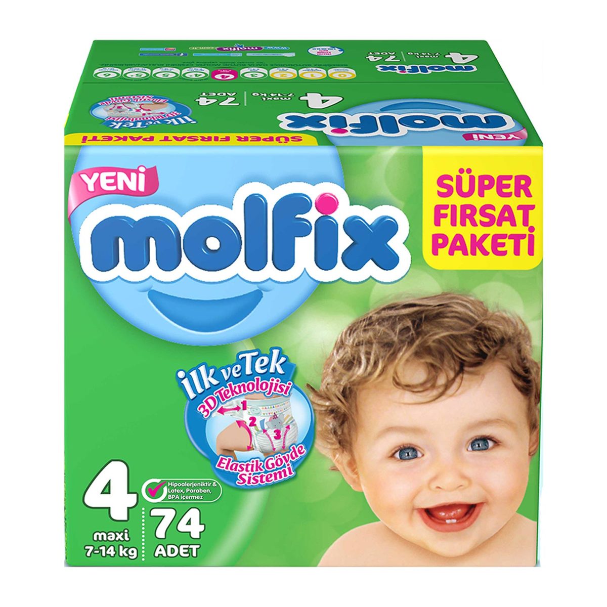 Molfix Süper Fırsat Paket Maxi 76lı 4 Beden