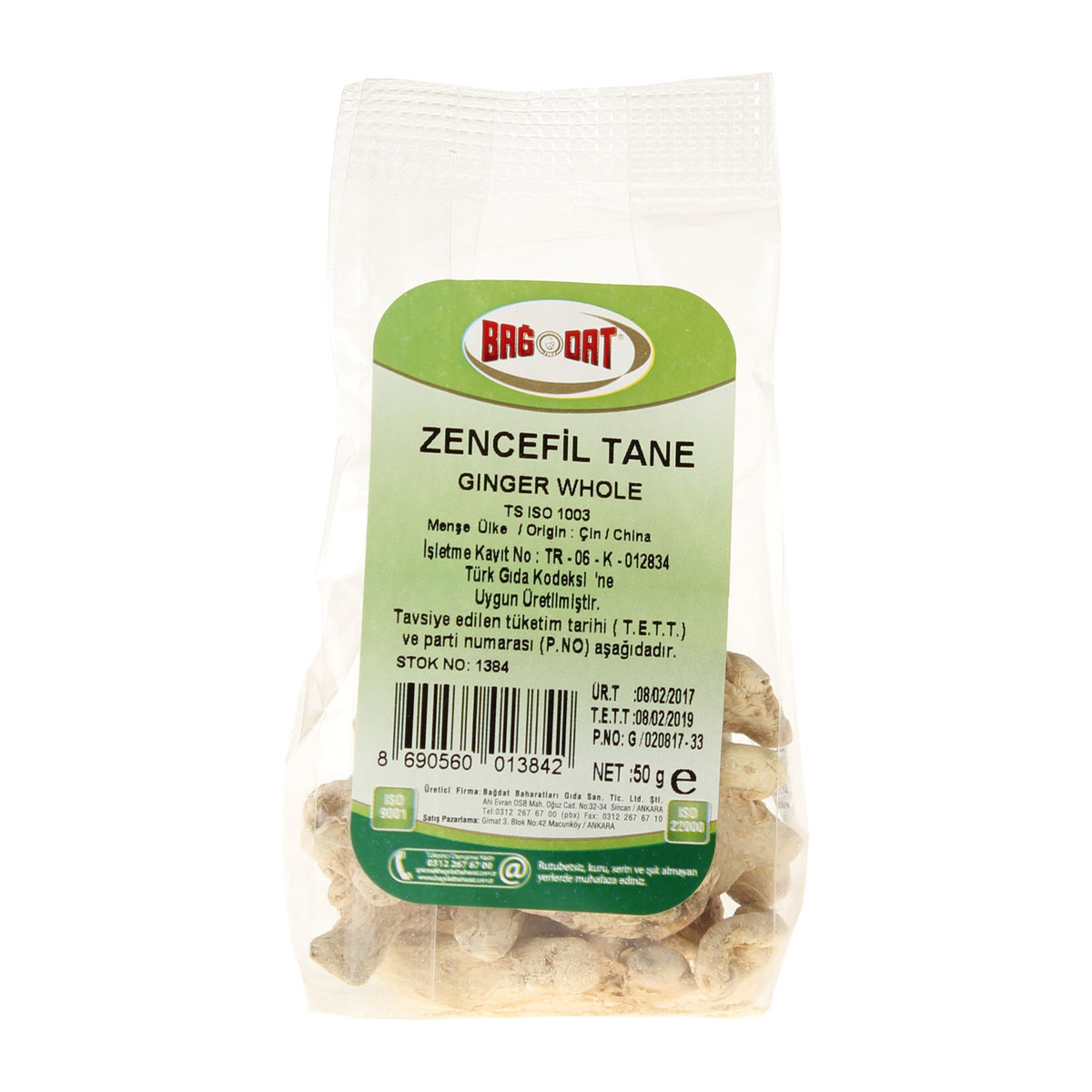 Bağdat Zencefil Tane 50 gr