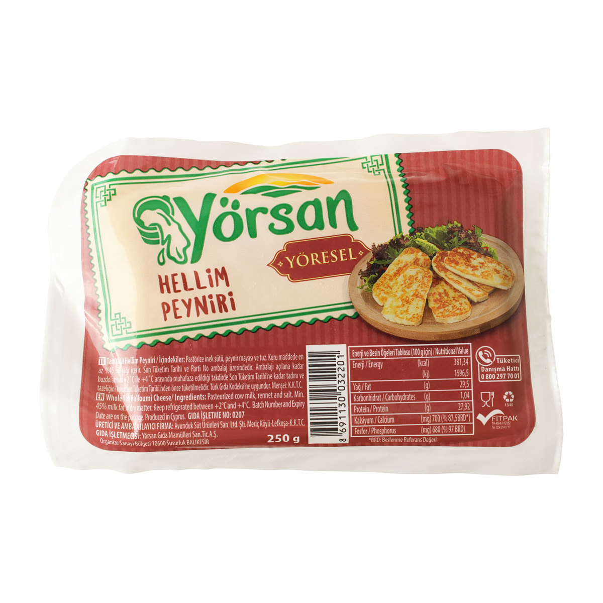 Yörsan Hellim Peyniri 250 gr