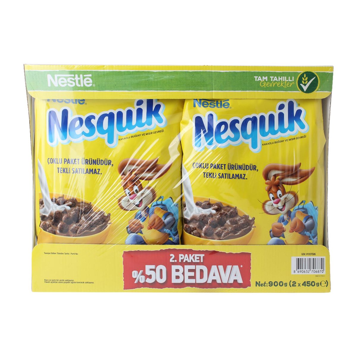 Nestle Nesquik Mısır Gevreği 2.paket %50 Bed 450gr