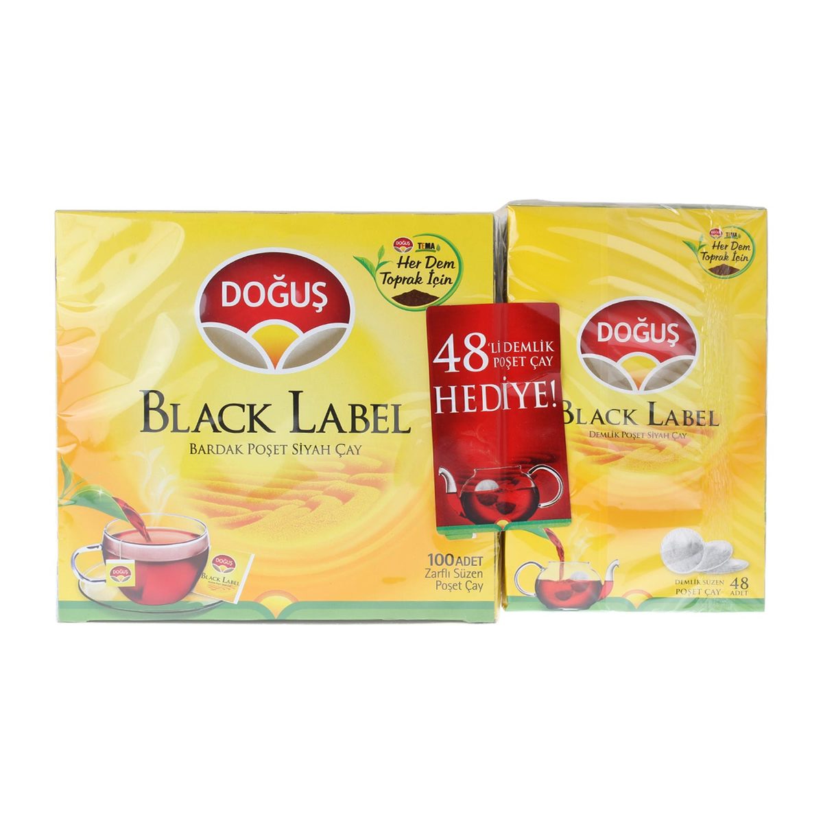 Doğuş Çay Black Label Bardak Çay 100'lü Hediyeli