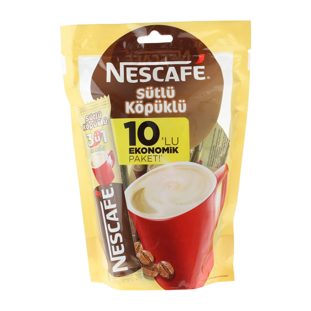 Nescafe 3 ü 1 Arada Sütlü Köpüklü 10'lu