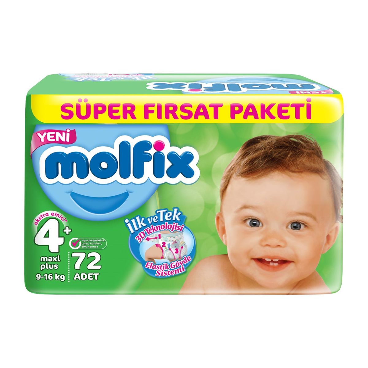 Molfix Süper Fırsatk Paket Maxi Plus 72'li 4 Beden