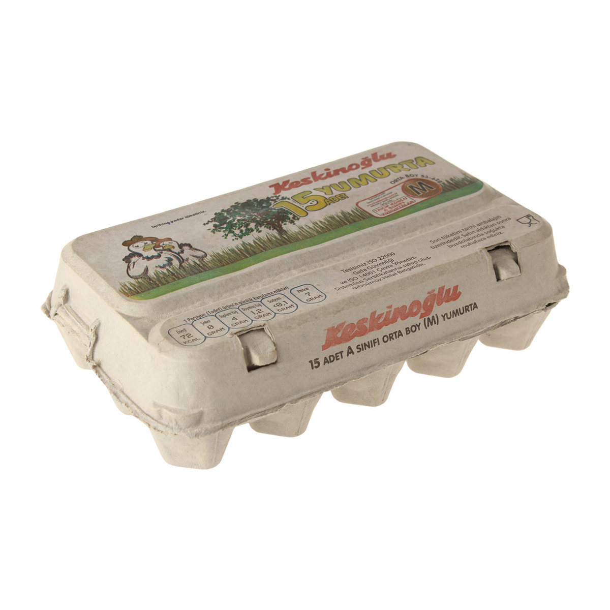 Keskinoğlu Yumurta Orta Boy Beyaz 15'li