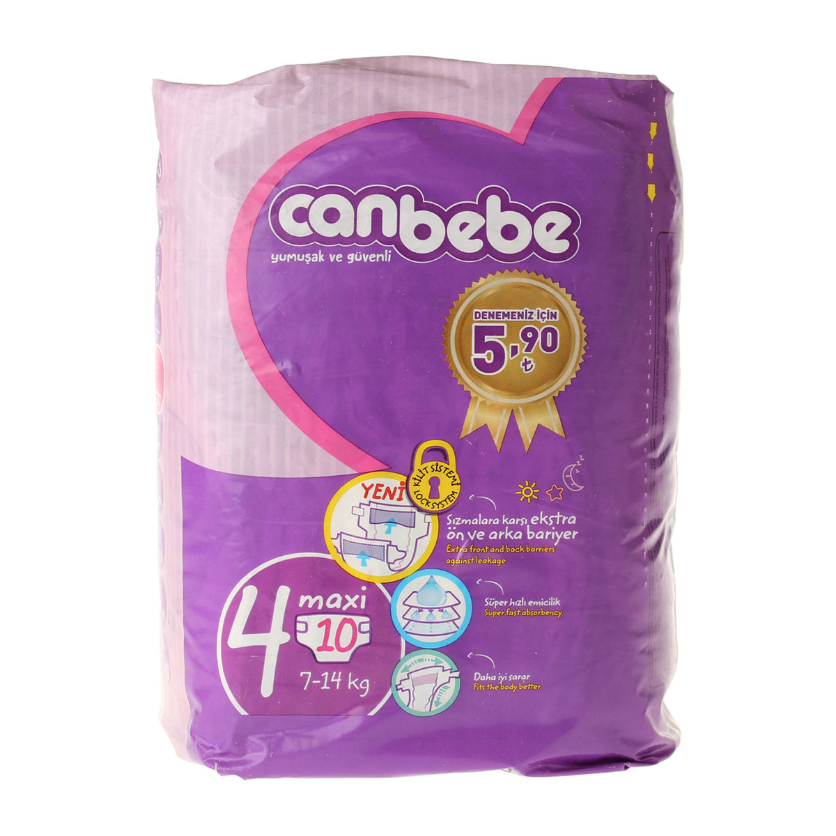 Canbebe Standart Maxi 10'lu 4 Beden