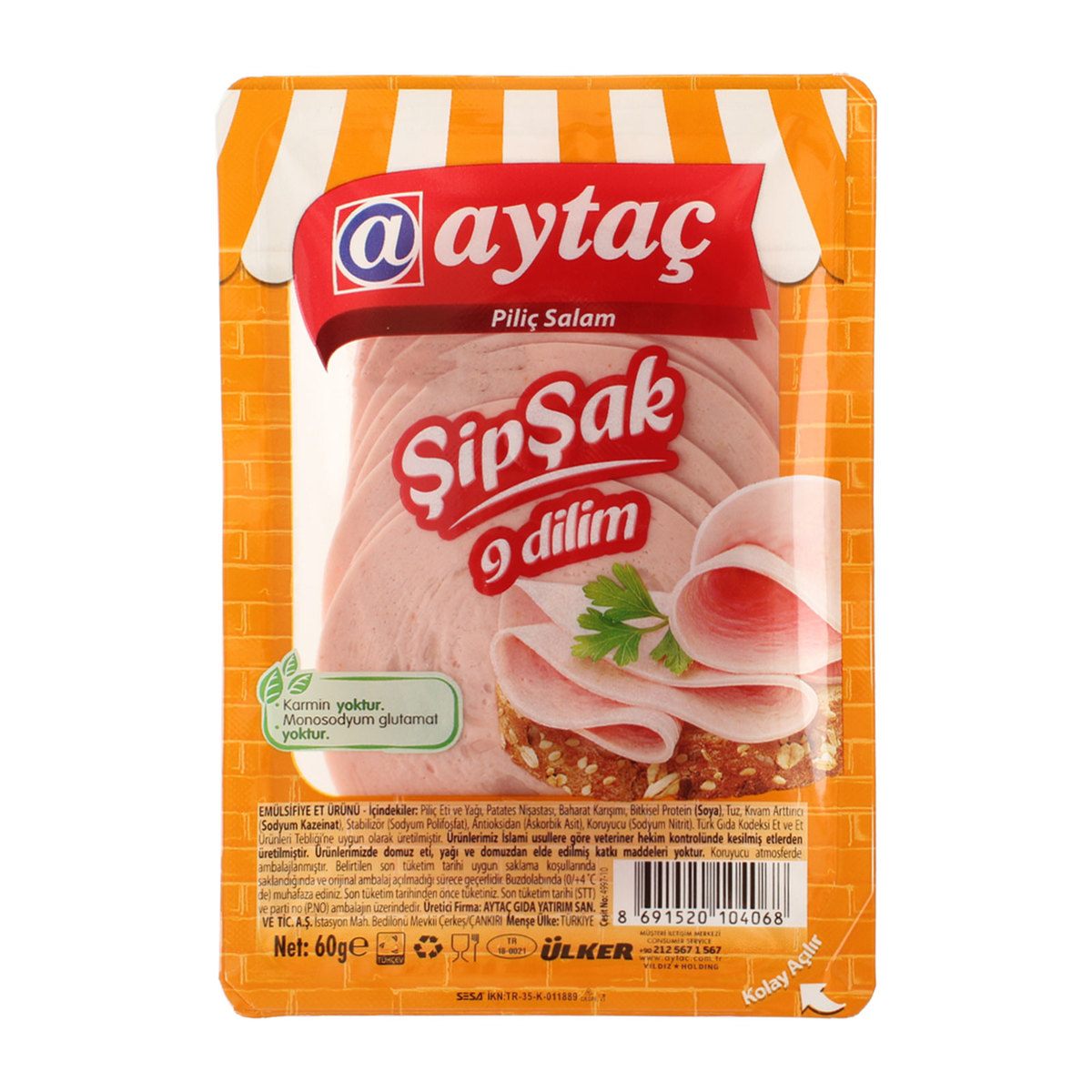 Aytaç Şipşak Fıstıklı Salam 60 gr