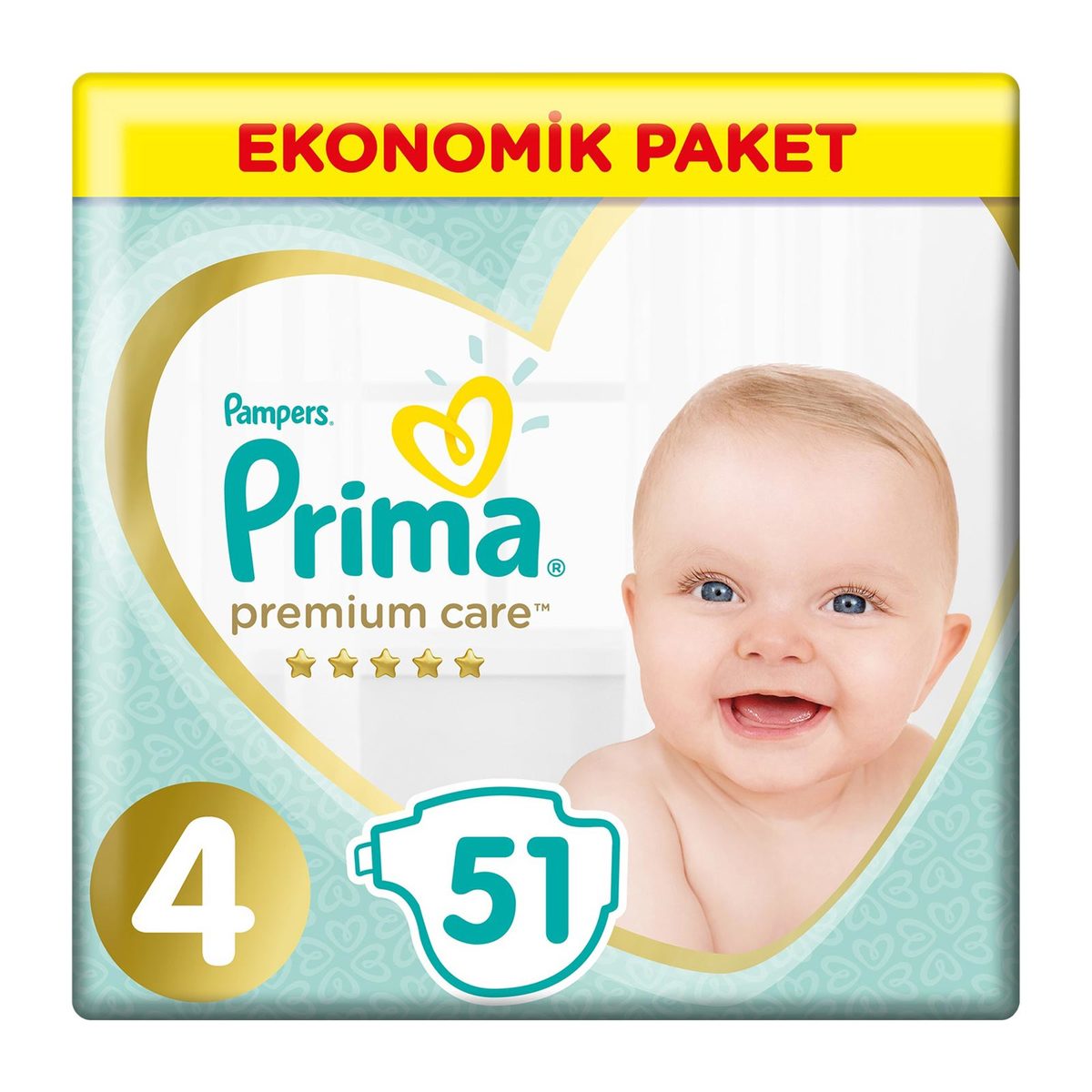 Prima Premium Care Bebek Bezi Maxi 51'li 4 Beden