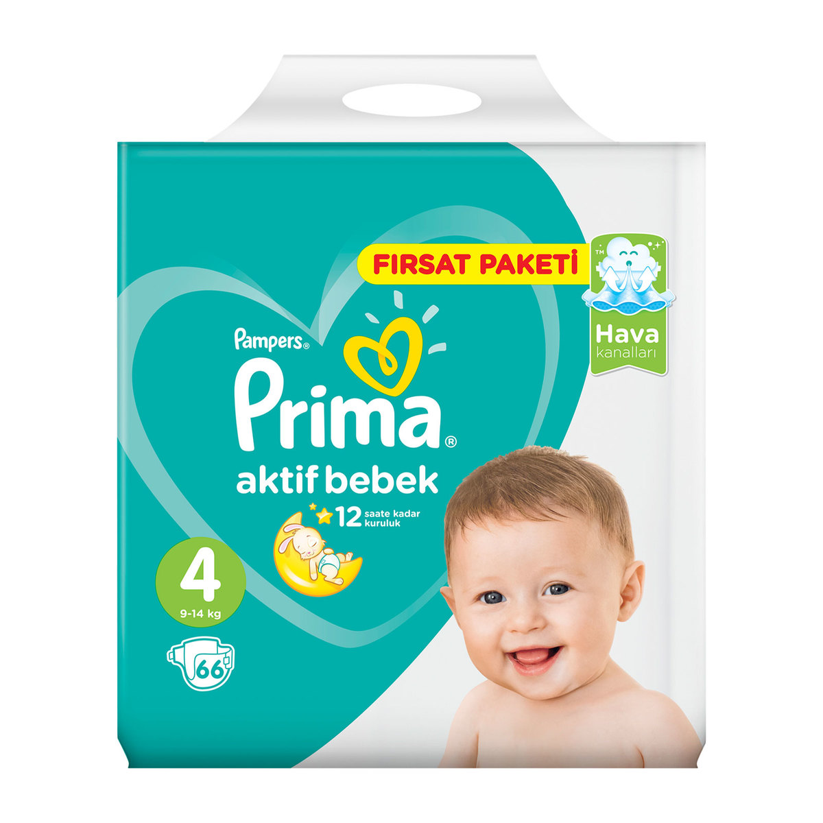 Prima Bebek Bezi Aktif bebek Maxi 66 lı 4 Beden