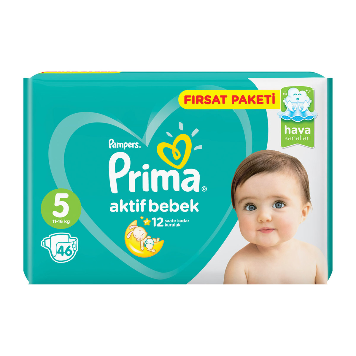 Prima Aktif Bebek Bezi Junior 46'lı 5 Beden