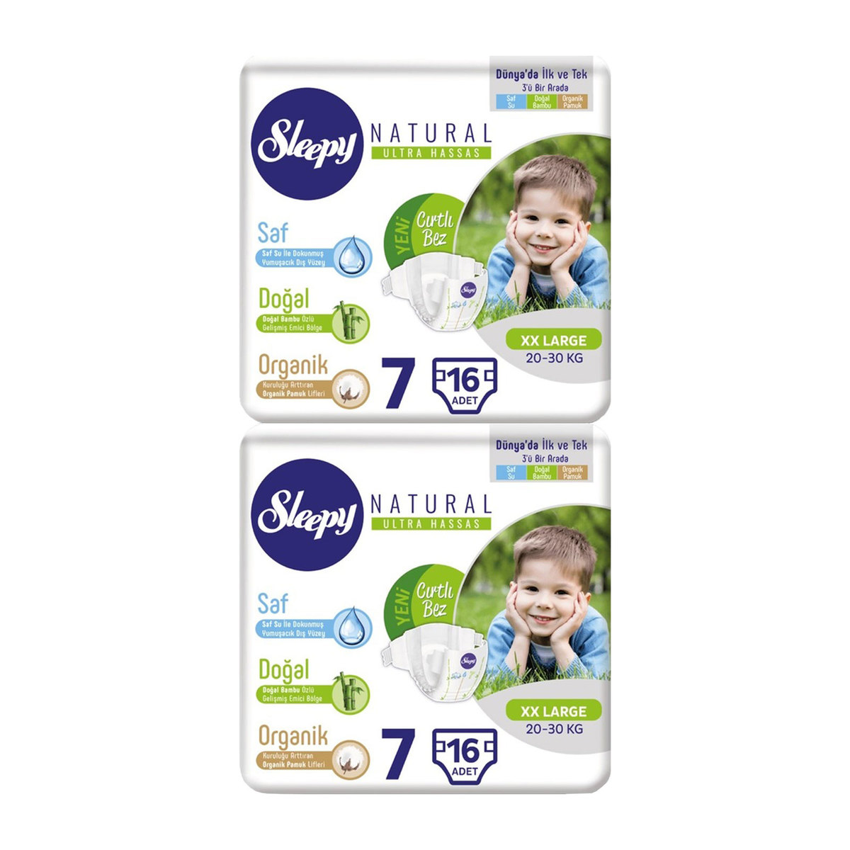 Sleepy Jumbo 2'li Bebek Bezi X Large 32'li 7 Beden