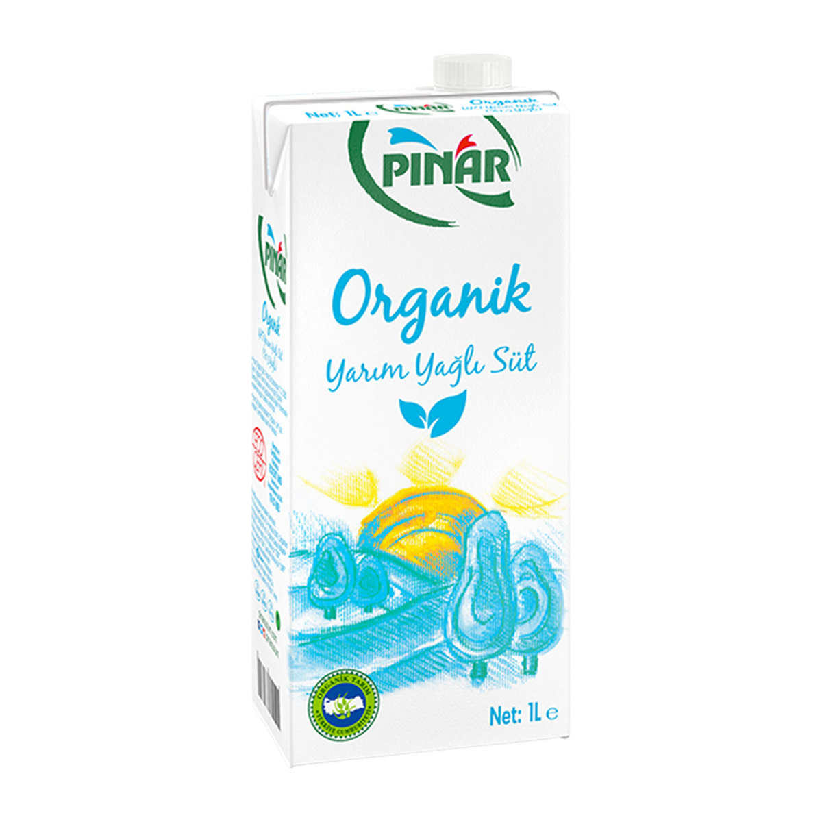 Pınar Organik Yarım Yağlı 1 L
