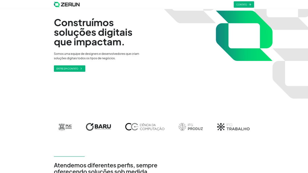 Mockup of Zerun Tecnologia