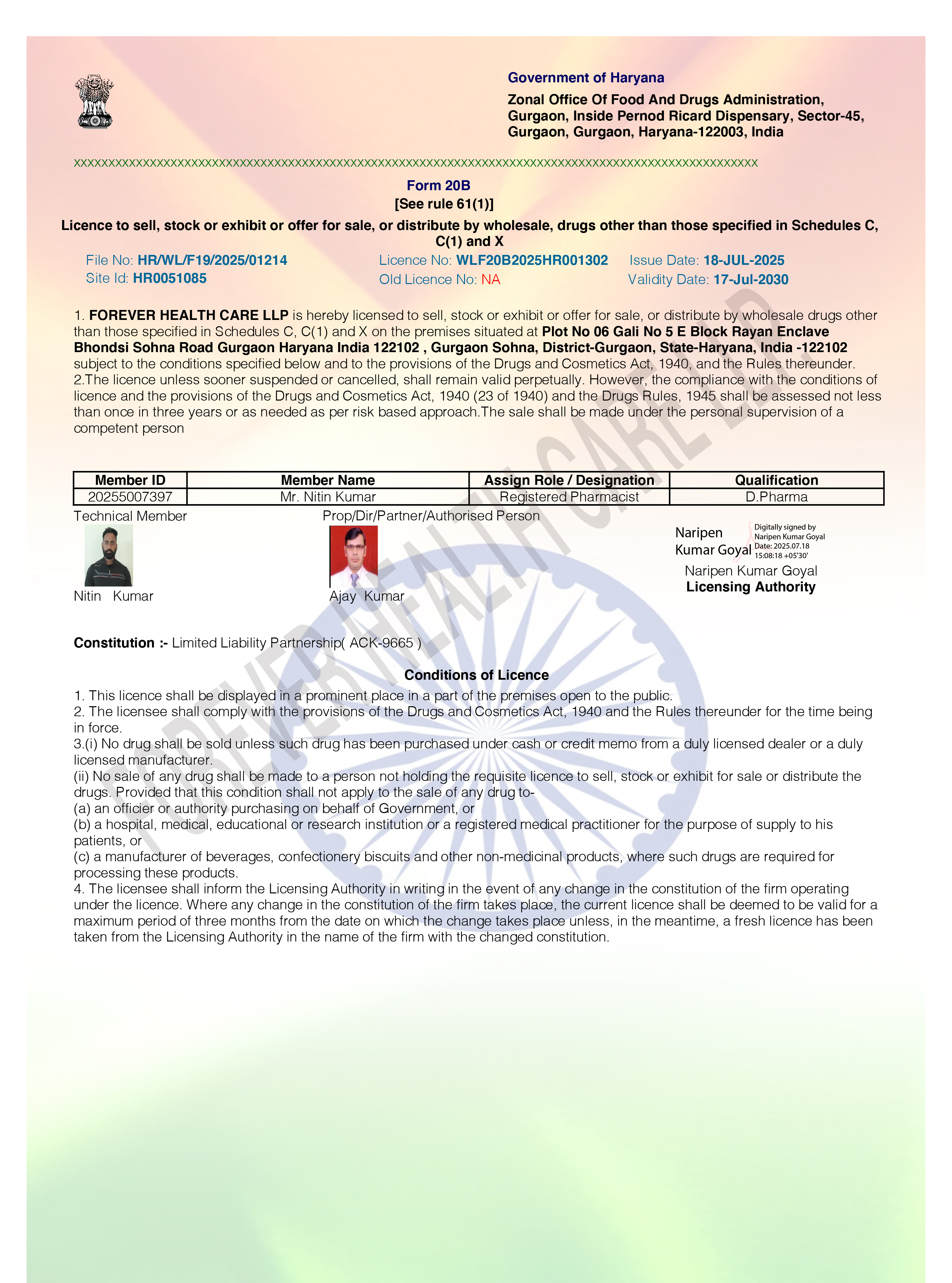 Wholesale-licence