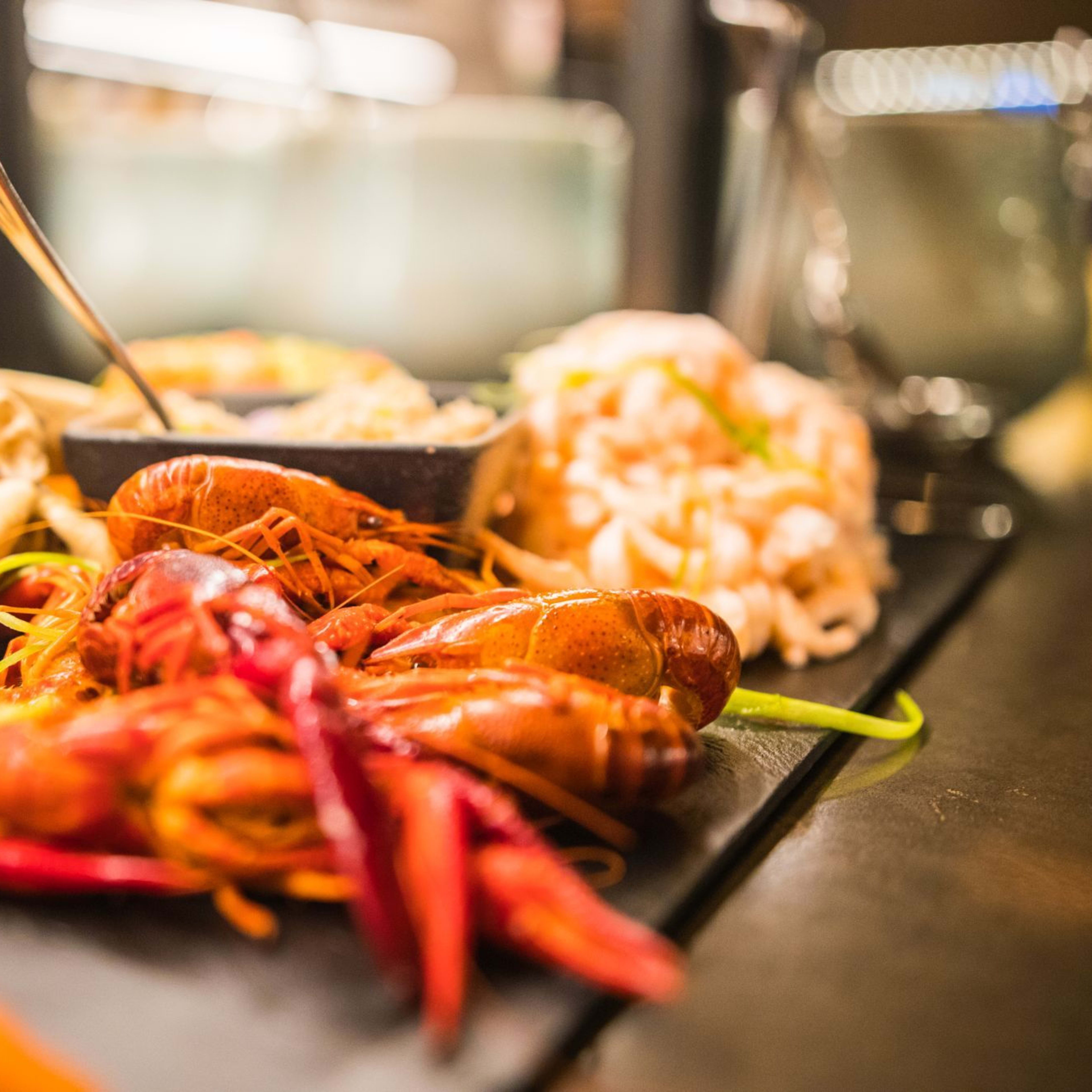 Delicious shellfish dining at Opus XVI Hotel Bergen - luxury seafood