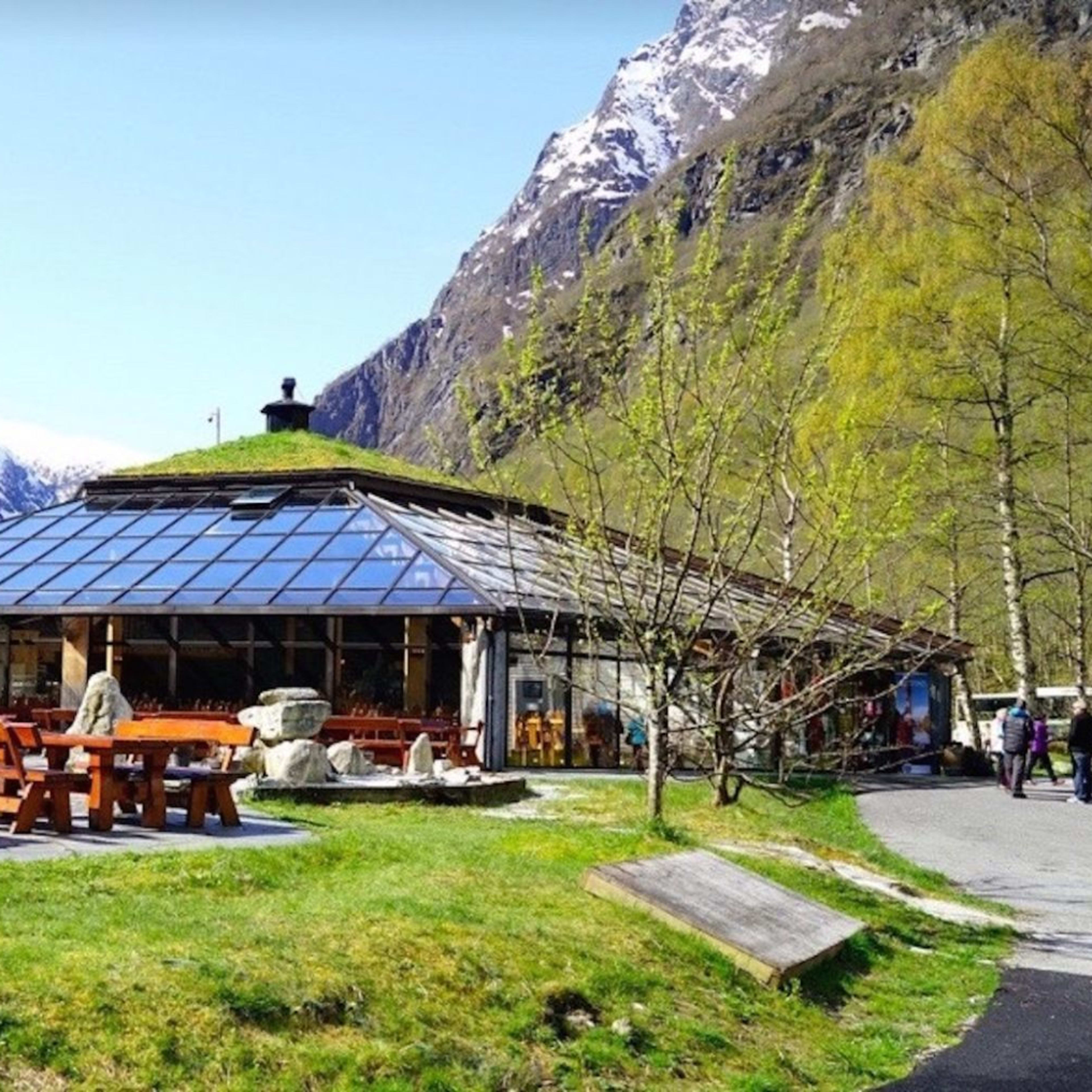 Gudvangen Fjordtel hotel situated at UNESCO Nærøyfjord with dramatic Norwegian mountains and fjord views