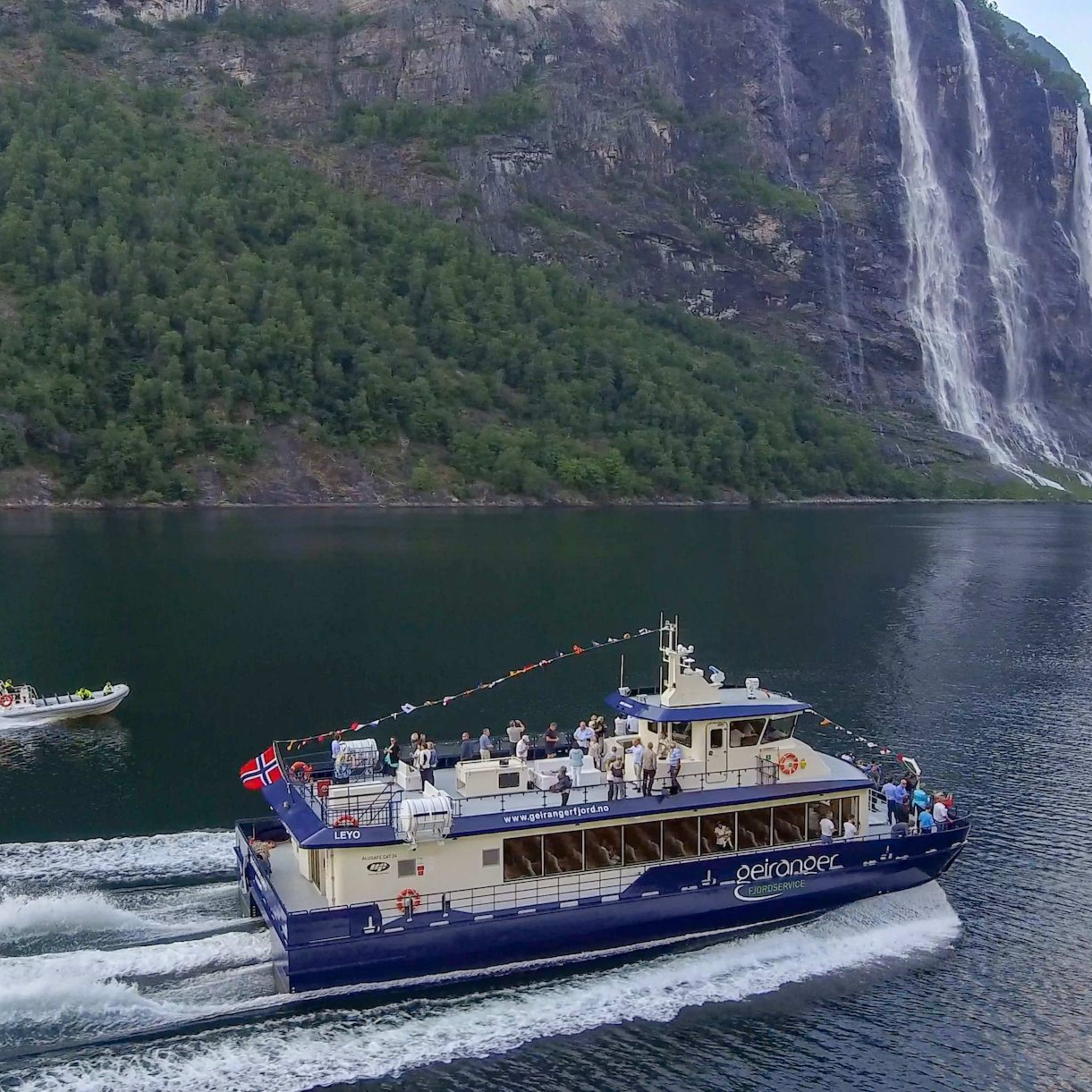 Geirangerfjord cruise from Ålesund passing Seven Sisters waterfall - UNESCO World Heritage fjord tour