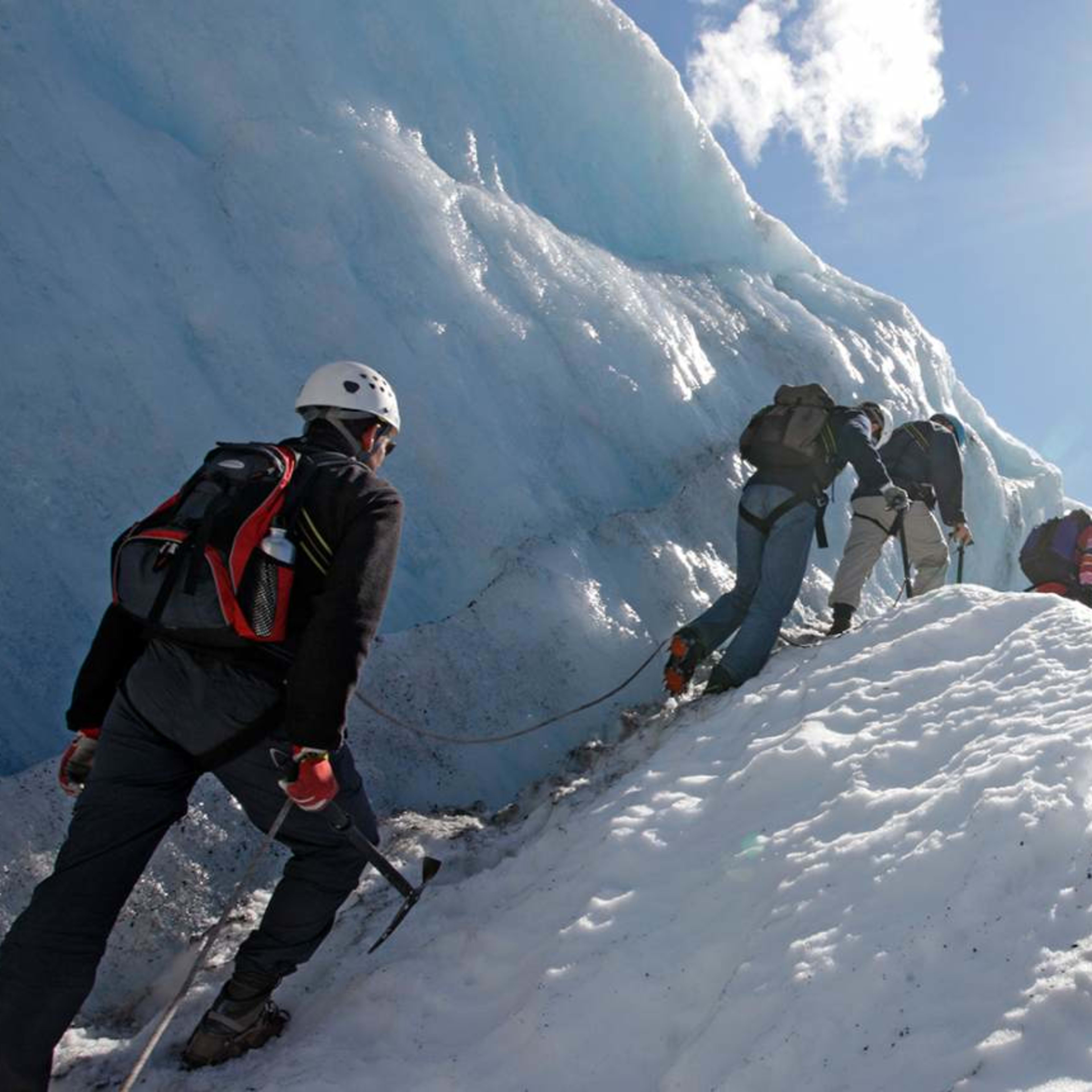 Enjoying a guided hike on Folgefonna glacier in Western Norway