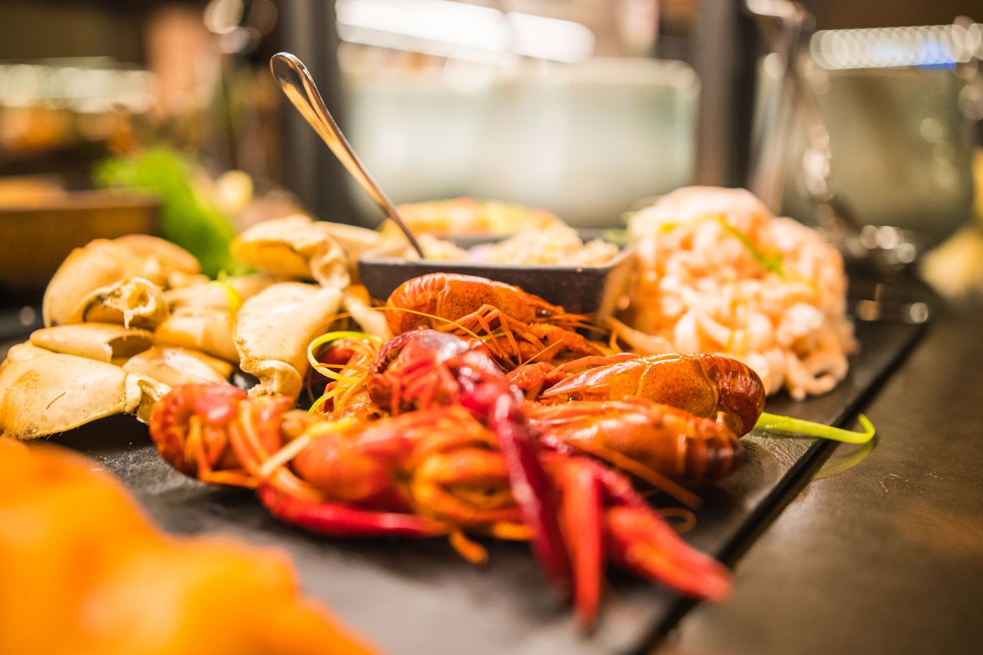 Delicious shellfish dining at Opus XVI Hotel Bergen - luxury seafood