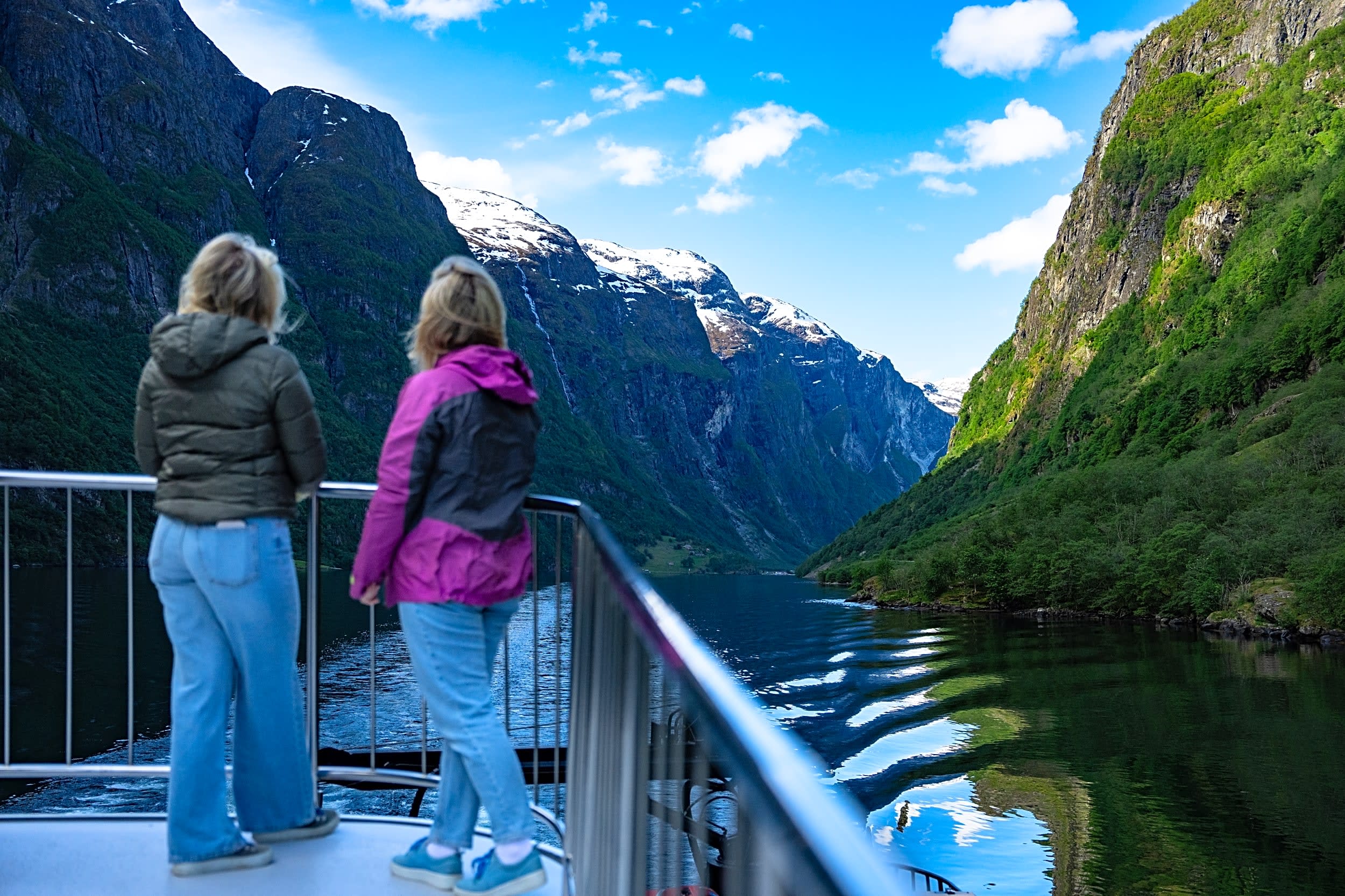 Scenic fjord cruise with mountain views