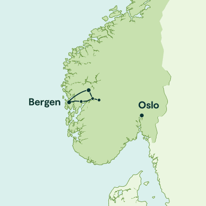 Hardangerfjord in a Nutshell map