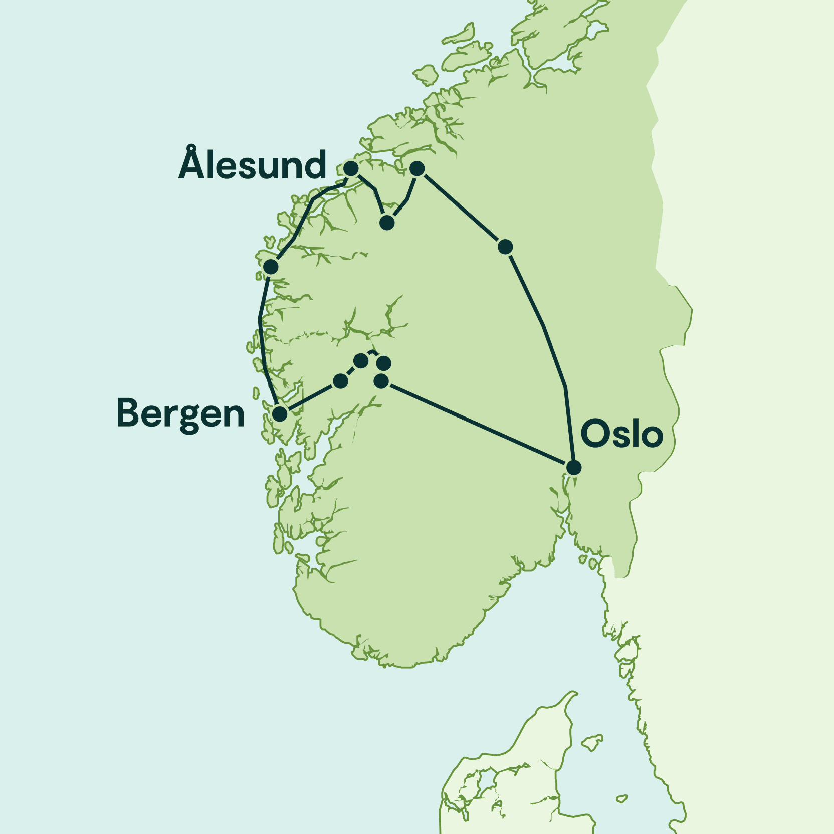 Thumbnail map Geirangerfjord & Norway in a Nutshell®