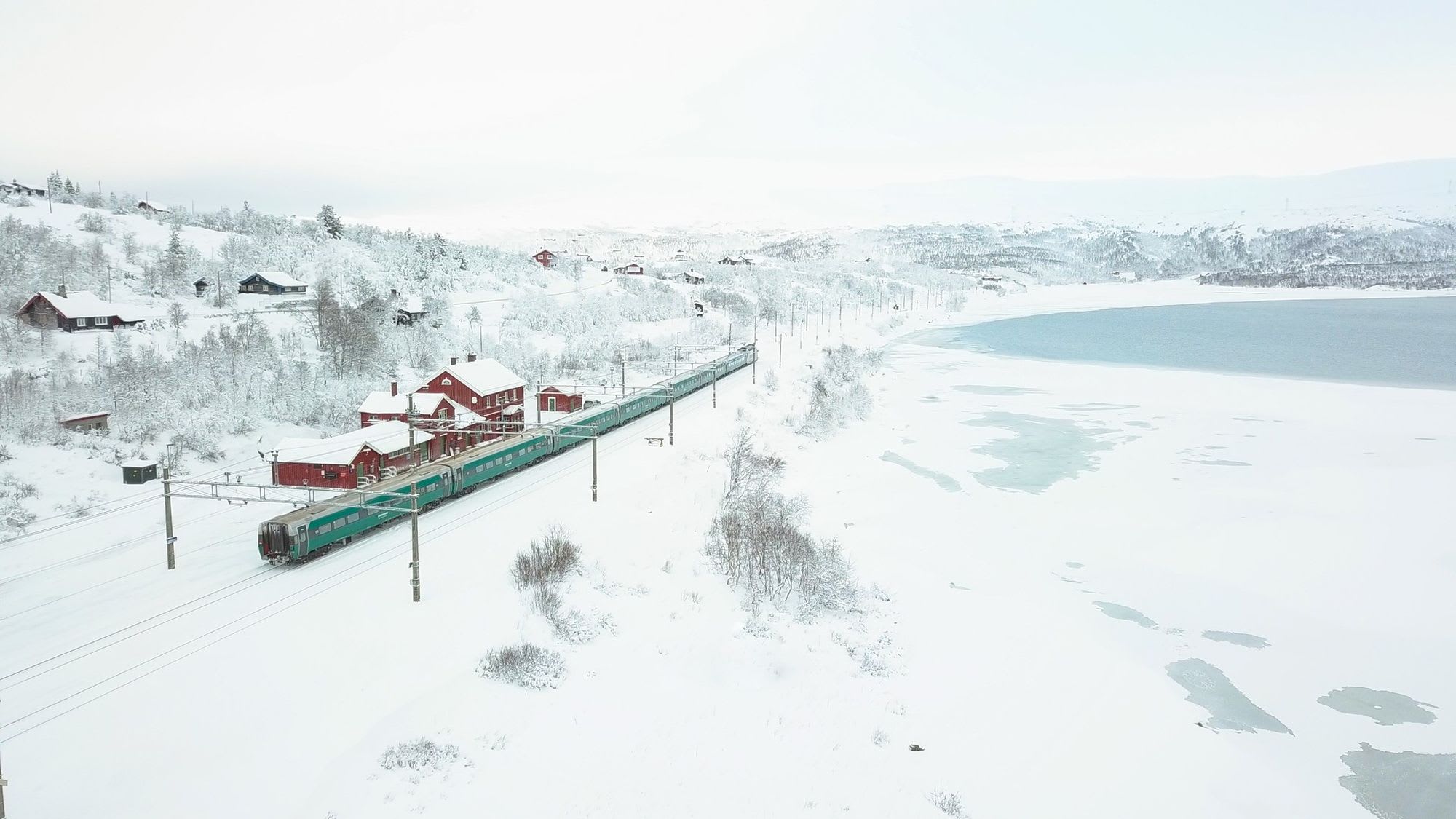 Die Bergenbahn über das Hardangervidda-Bergplateau im Winter