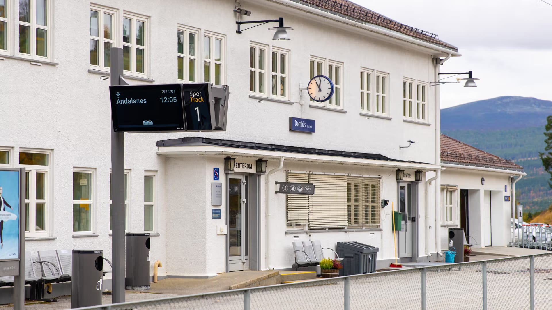 Dombås station on the scenic Dovre Railway